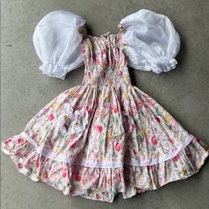 Chamber of Pastel Custom Baby Doll Hello Kitty Puff Sleeve Dress Size Med ♣️